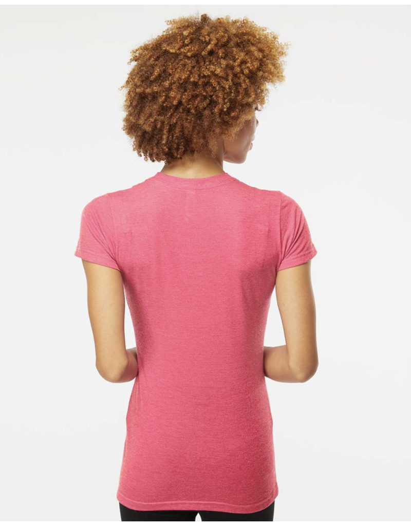 M&O Cabot Tower Women's  Tee-Heather Fuchsia