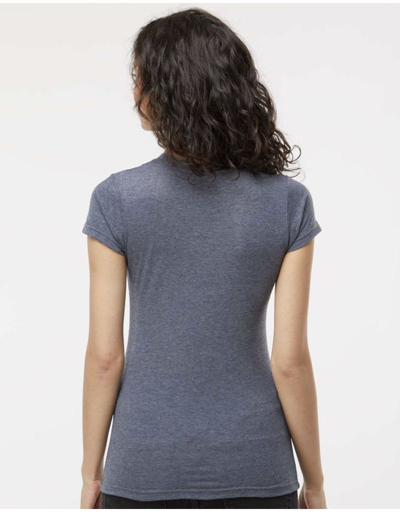 M&O Cabot Tower Women's Tee-Heather Navy