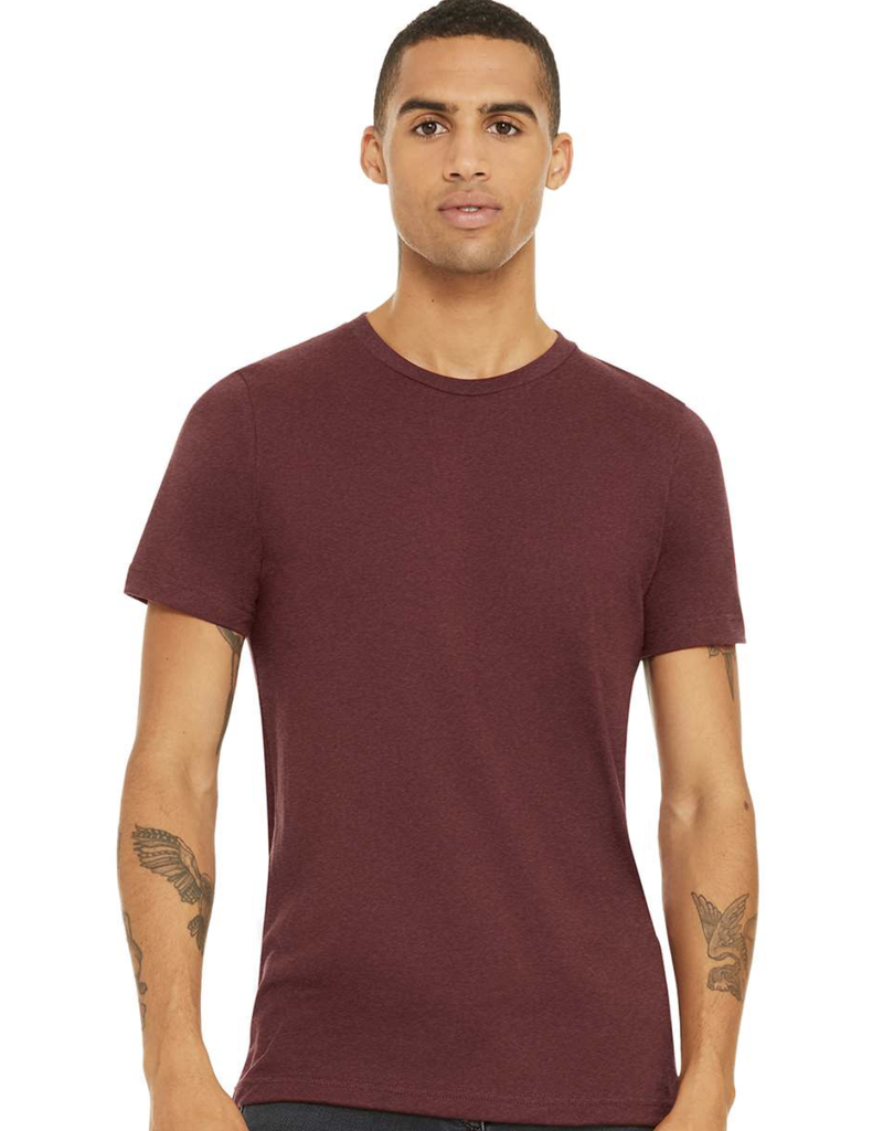 Bella+Canvas Cabot Tower-Unisex T Shirt-Heather Cardinal