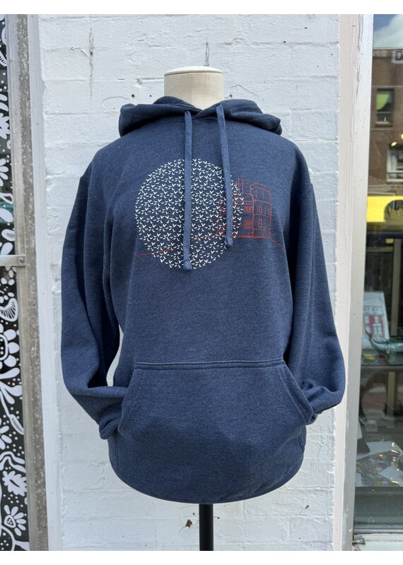 M&O Cabot Tower Unisex Hoodie-Heather Navy