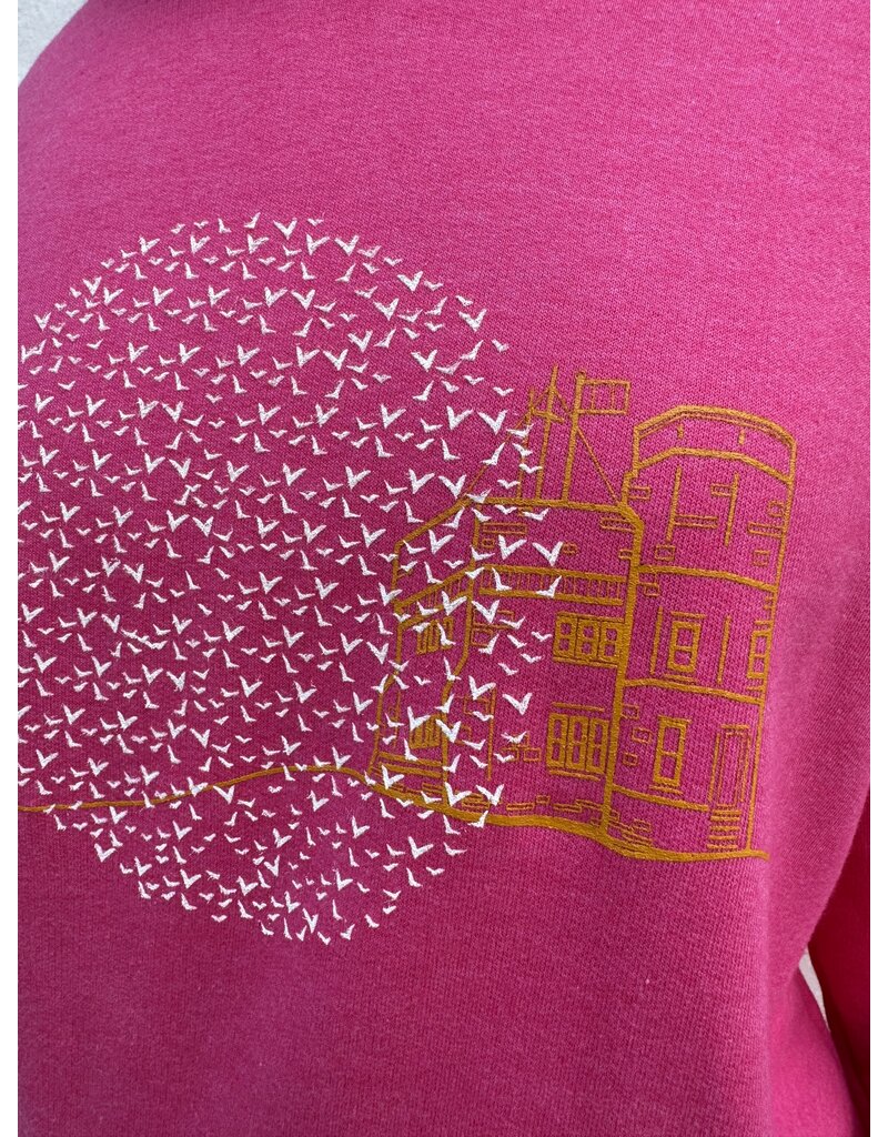 M&O Cabot Tower Unisex Hoodie-Heather Fuchsia