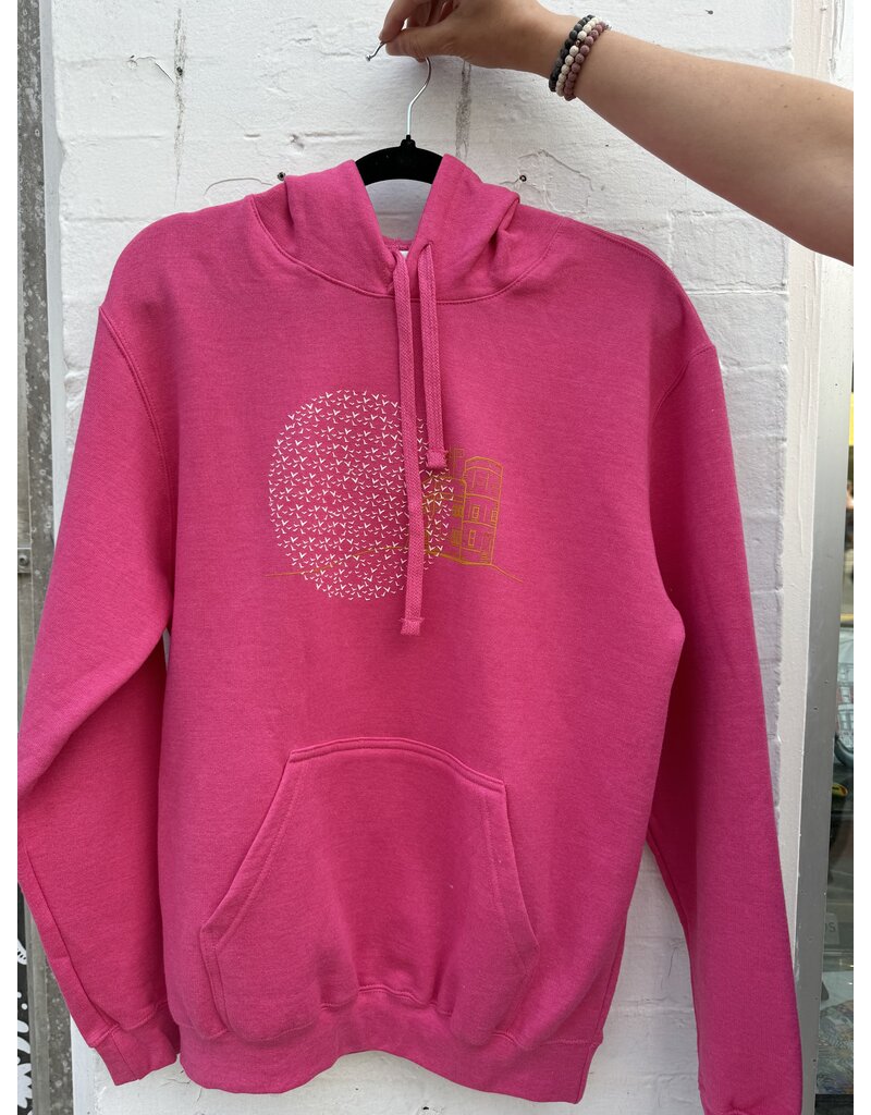 M&O Cabot Tower Unisex Hoodie-Heather Fuchsia