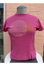 M&O Cabot Tower Women's  Tee-Heather Fuchsia