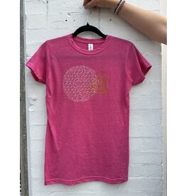 M&O Cabot Tower Women's  Tee-Heather Fuchsia
