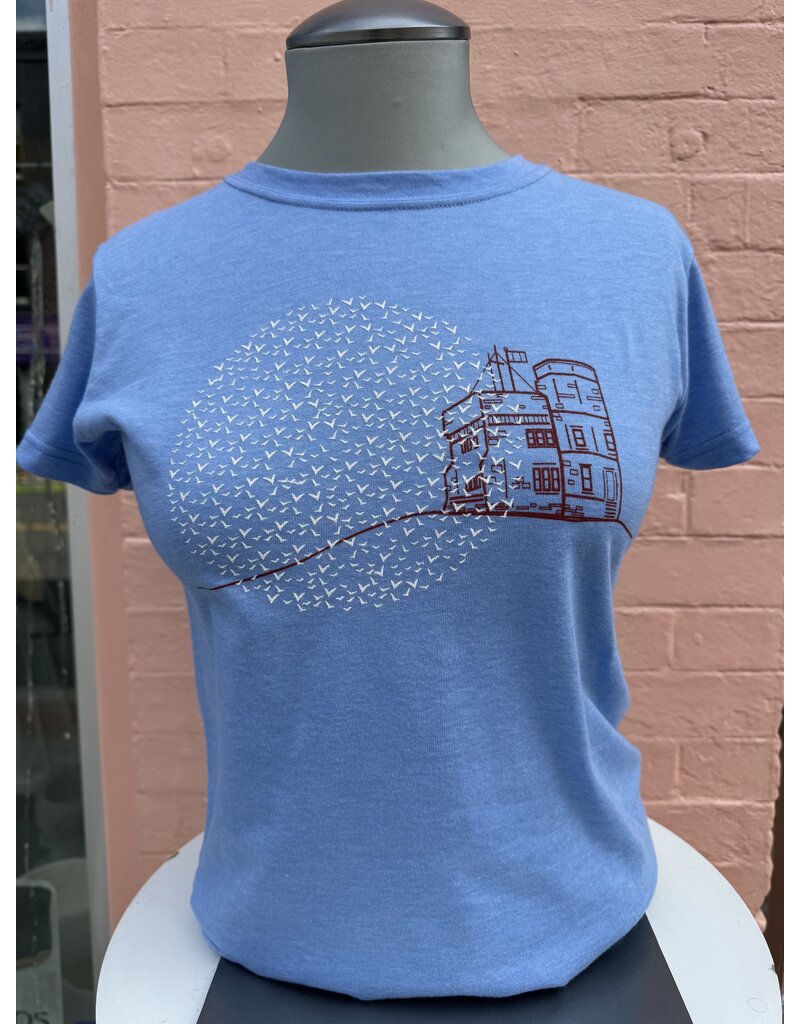 M&O Cabot Tower Tee/Womens-Heather Blue