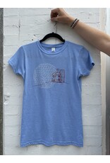 M&O Cabot Tower Tee/Womens-Heather Blue