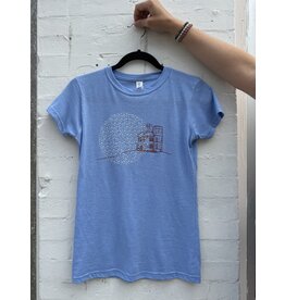 M&O Cabot Tower Women's Tee-Heather Blue