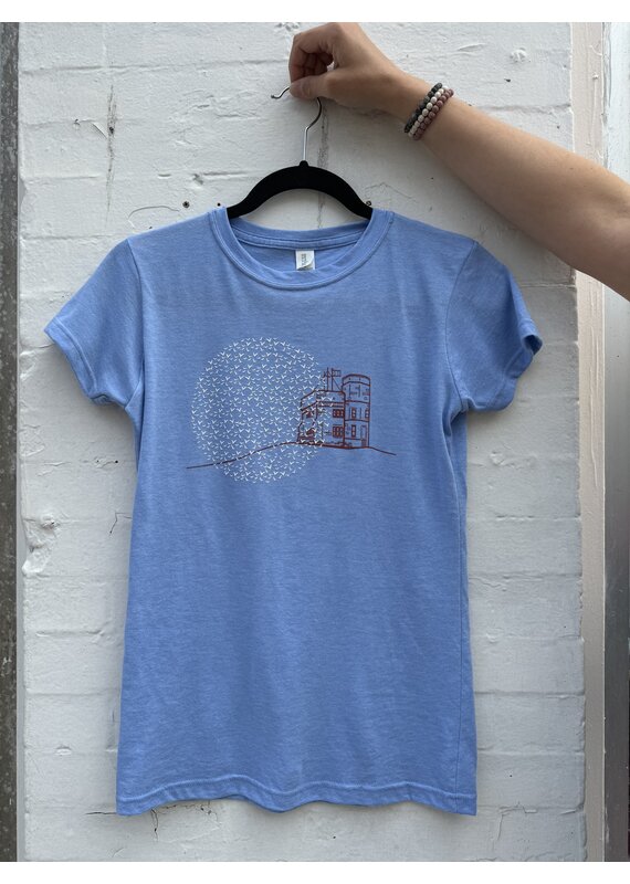M&O Cabot Tower Women's Tee-Heather Blue
