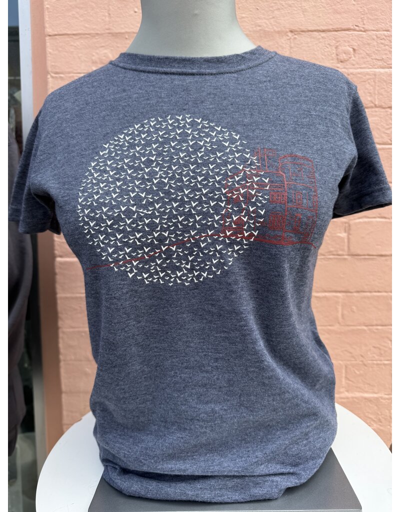 M&O Cabot Tower Women's Tee-Heather Navy