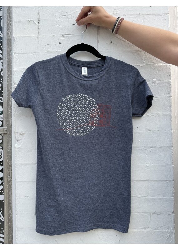 M&O Cabot Tower Women's Tee-Heather Navy