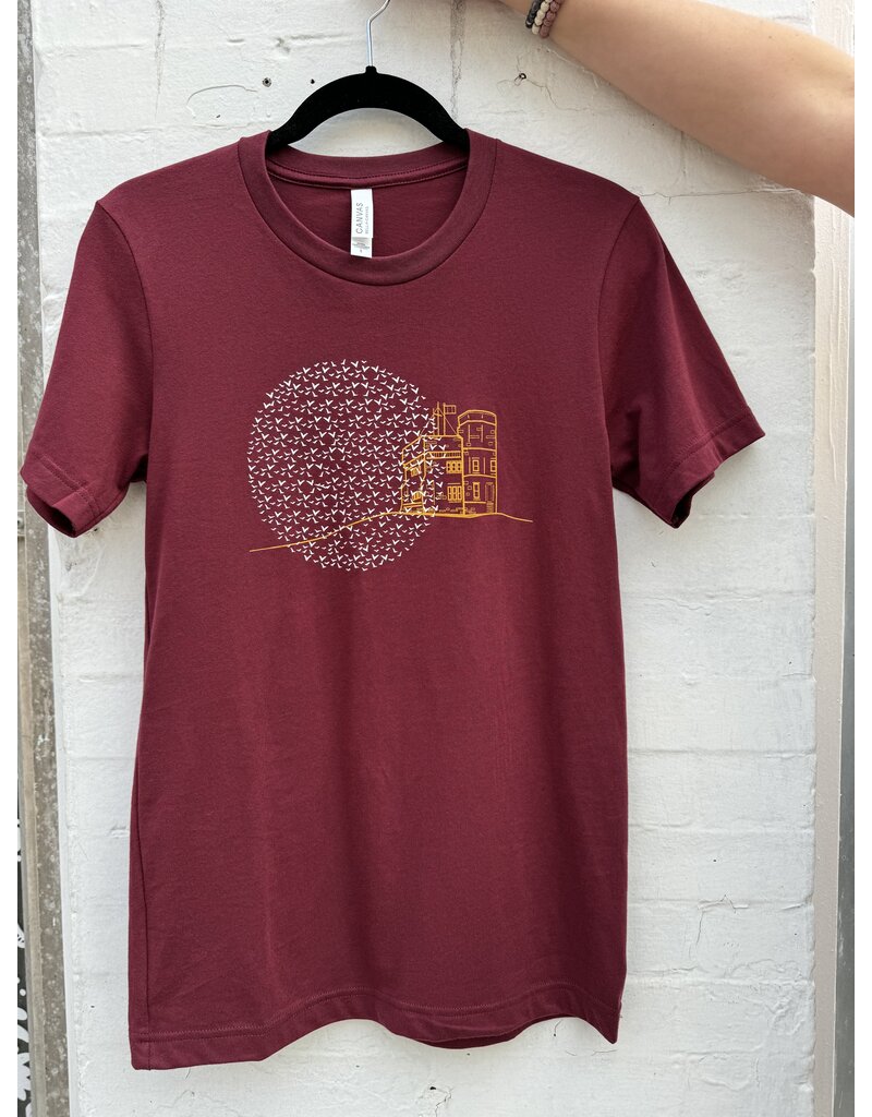 Bella+Canvas Cabot Tower-Unisex T Shirt-Heather Cardinal