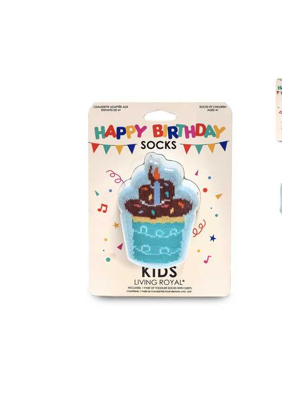 Living Royal Cupcake Birthday 3D Socks-Kids