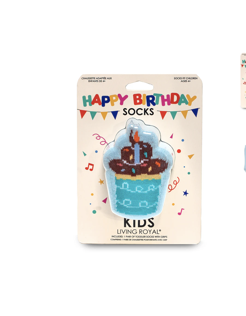Living Royal Cupcake Birthday 3D Socks-Kids