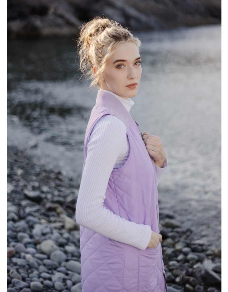 Mernini Mernini-Long Liner Vest-Lavender Mist