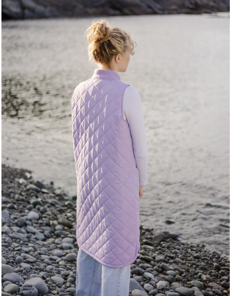 Mernini Mernini-Long Liner Vest-Lavender Mist