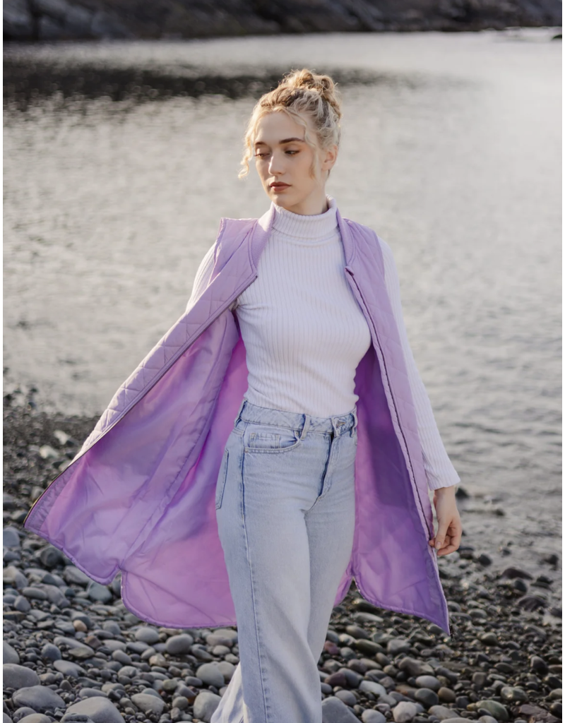 Mernini Mernini-Long Liner Vest-Lavender Mist