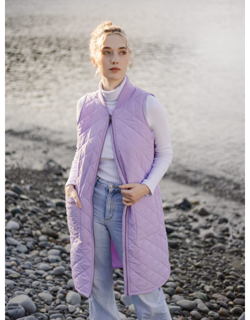 Mernini Mernini-Long Liner Vest-Lavender