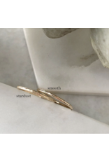 strut Textured Stacking Rings-Gold Fill