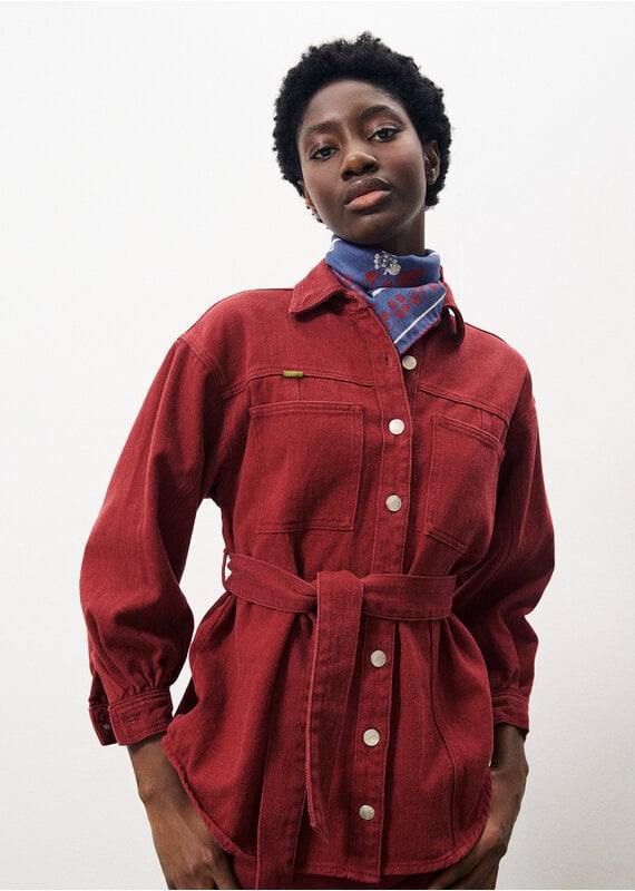 FRNCH Lisandre Overshirt-Bordeaux