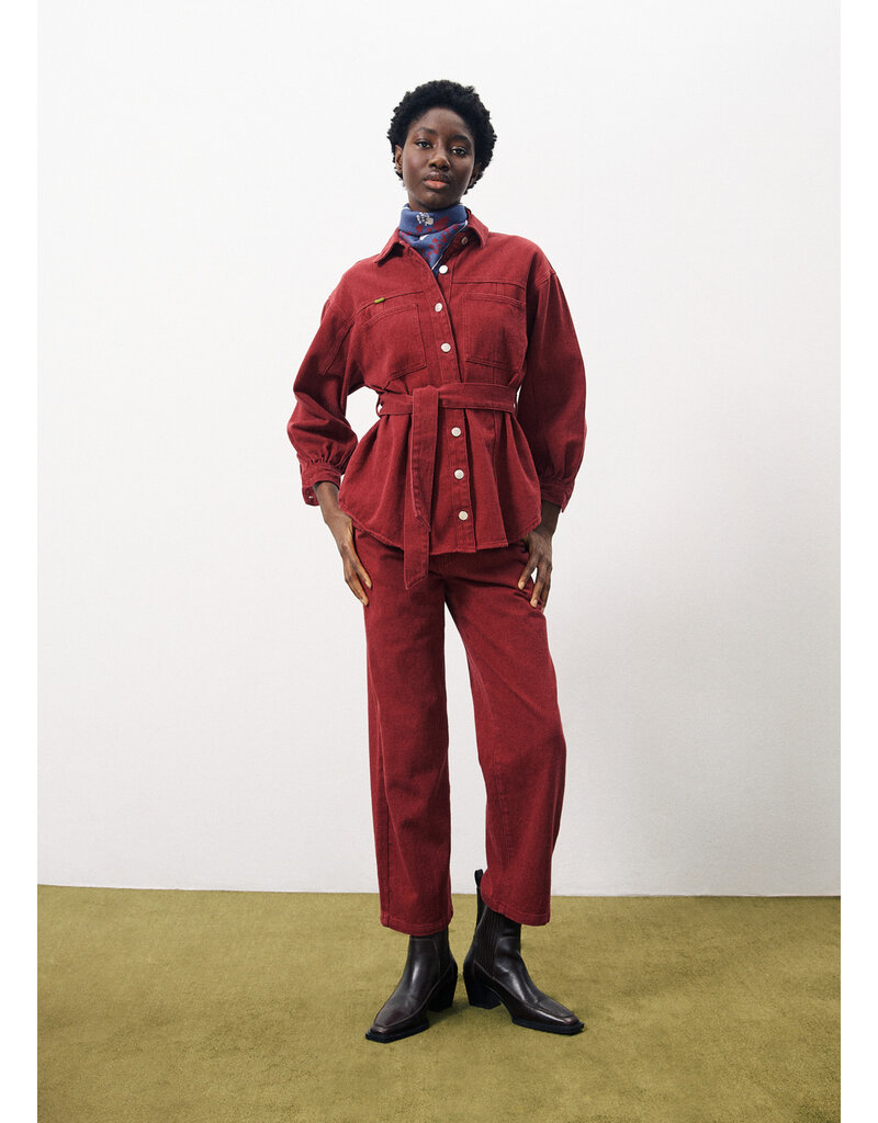FRNCH Lisandre Overshirt-Bordeaux
