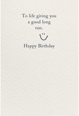 Meaning Of Life-A Cardthartic Experience Running Birthday Card