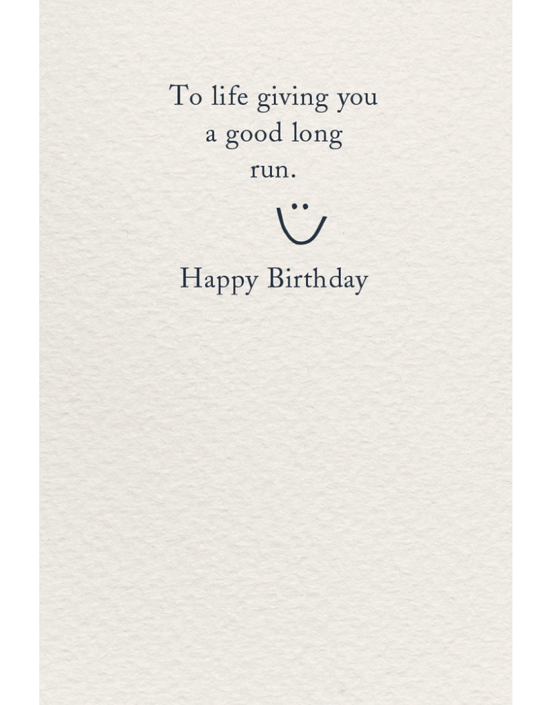 Meaning Of Life-A Cardthartic Experience Running Birthday Card