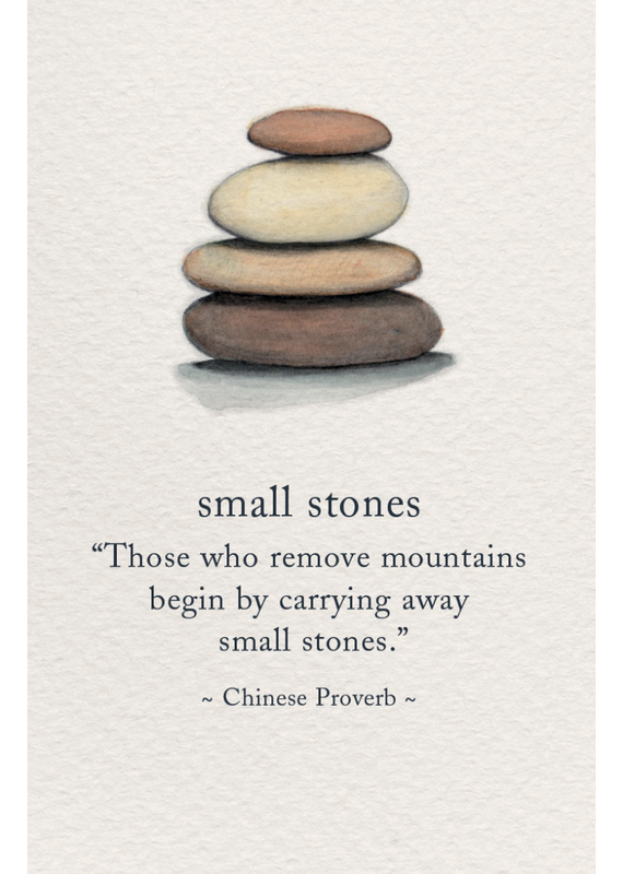 Meaning Of Life-A Cardthartic Experience Small Stones-Encouragement Greeting Card