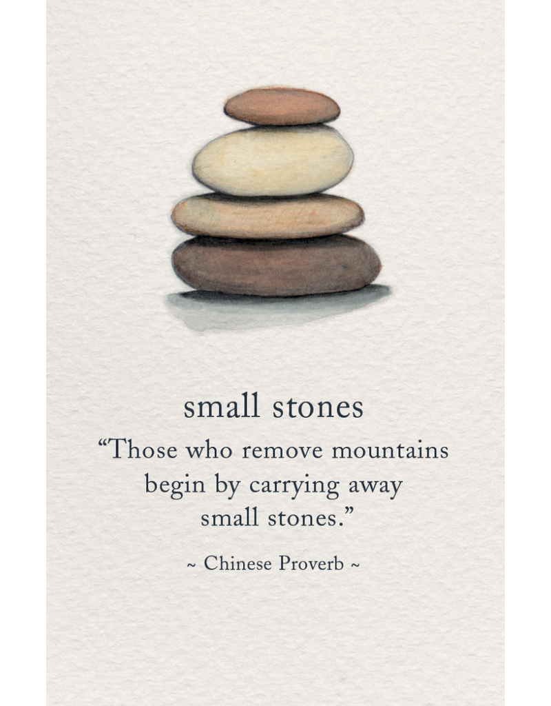 Meaning Of Life-A Cardthartic Experience Small Stones-Encouragement Greeting Card