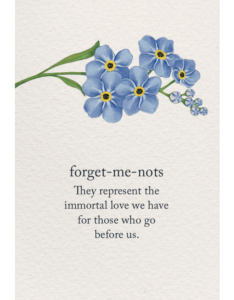 Meaning Of Life-A Cardthartic Experience Forget-Me-Nots Condolence Card