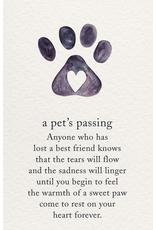 Meaning Of Life-A Cardthartic Experience A Pet's Passing Condolence Greeting Card