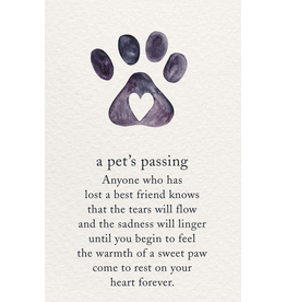 Meaning Of Life-A Cardthartic Experience A Pet's Passing Condolence Greeting Card