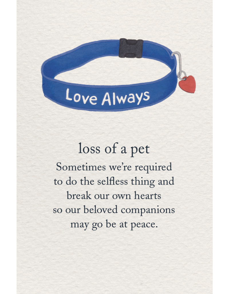 Meaning Of Life-A Cardthartic Experience Loss of a Pet Condolence Greeting Card