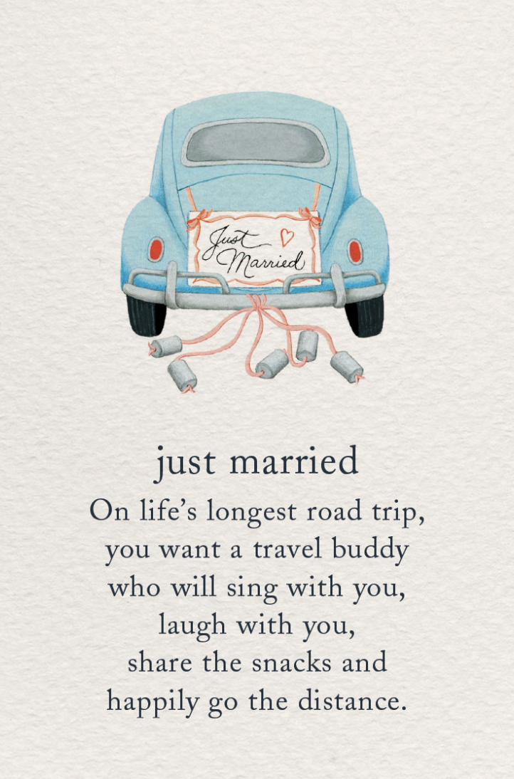 Just Married Greeting Card - Twisted Sisters Boutik Inc.