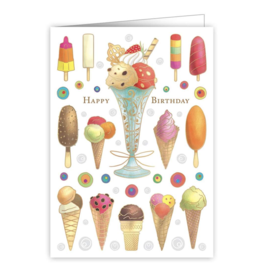 QUIRE Happy Birthday Ice Cream Greeting Card