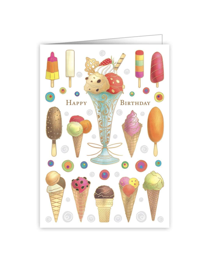 QUIRE Happy Birthday Ice Cream Greeting Card
