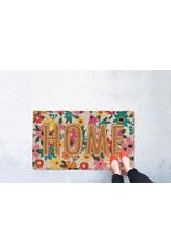 Abbott Floral Pressed HOME Doormat-18x30"L