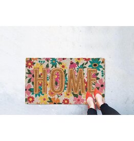 Abbott Floral Pressed HOME Doormat-18x30"L