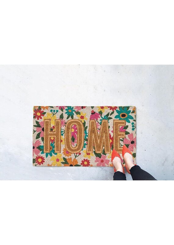 Abbott Floral Pressed HOME Doormat-18x30"L