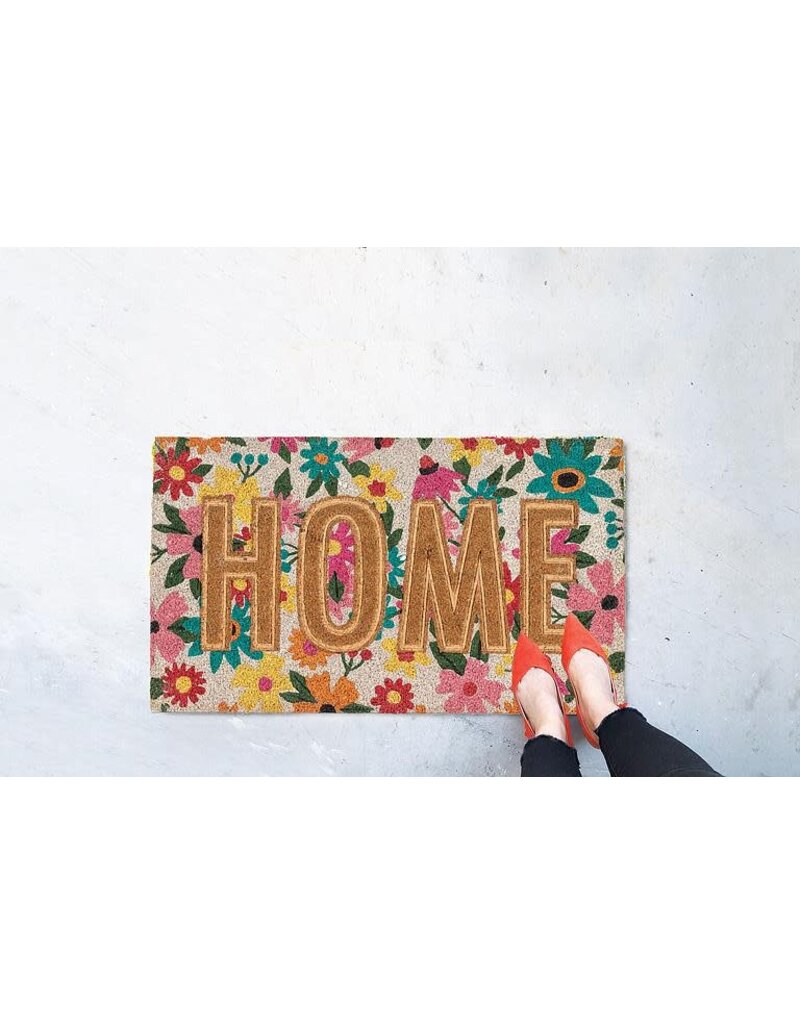 Abbott Floral Pressed HOME Doormat-18x30"L