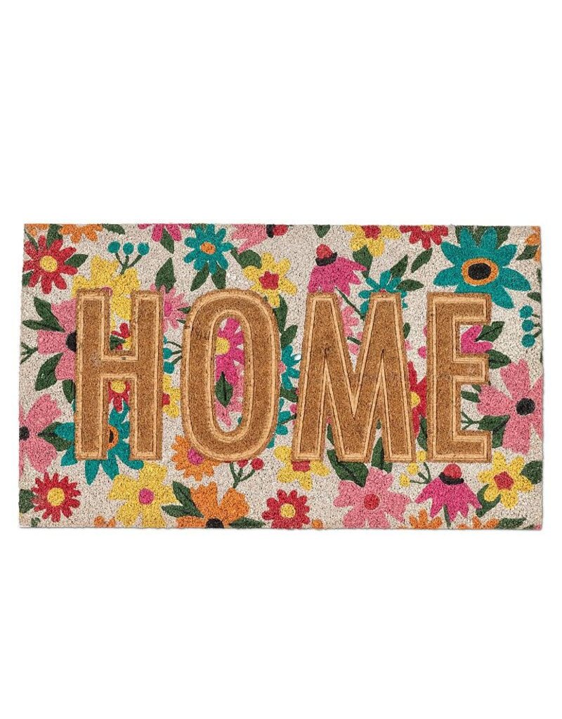 Abbott Floral Pressed HOME Doormat-18x30"L
