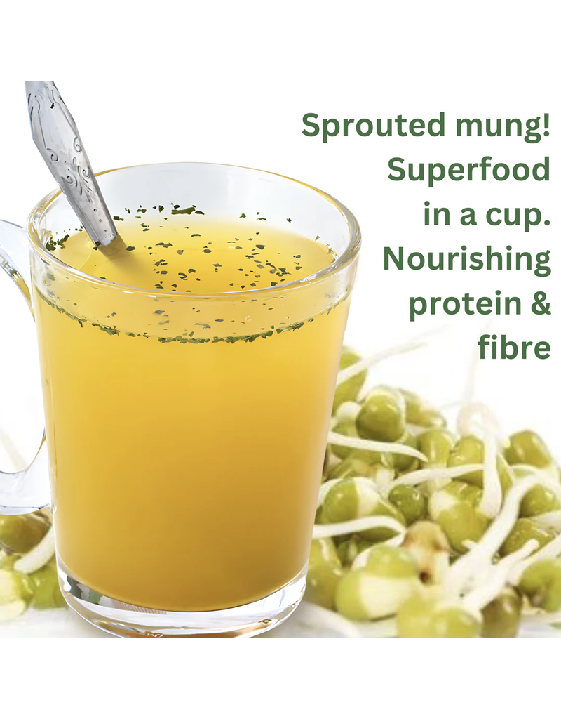 Moong Pani Moong Pani-Golden Broth with Roasted Garlic, Black Pepper, Turmeric and Mung Beans