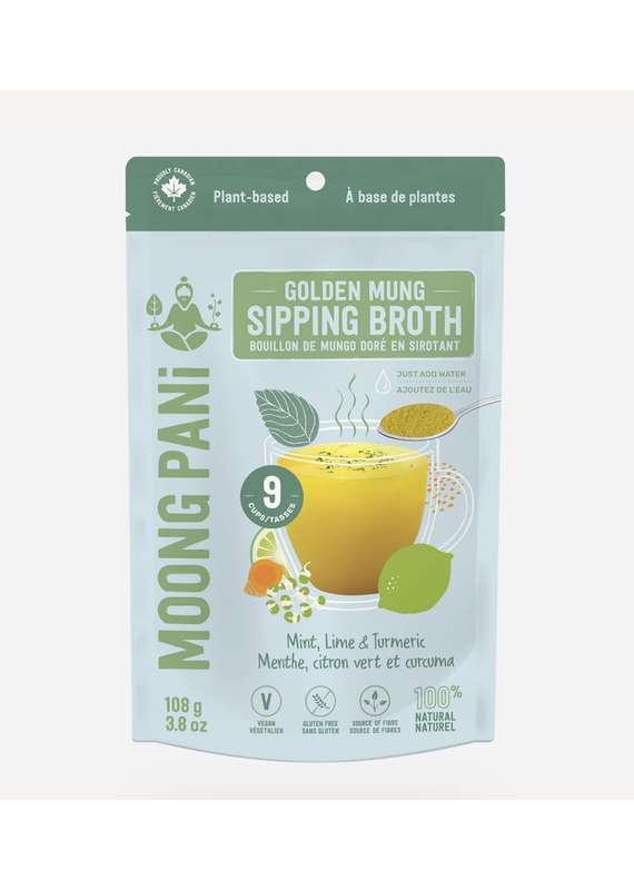 Moong Pani Moong Pani-Golden Broth with Mint, Lime, Turmeric and Mung Beans