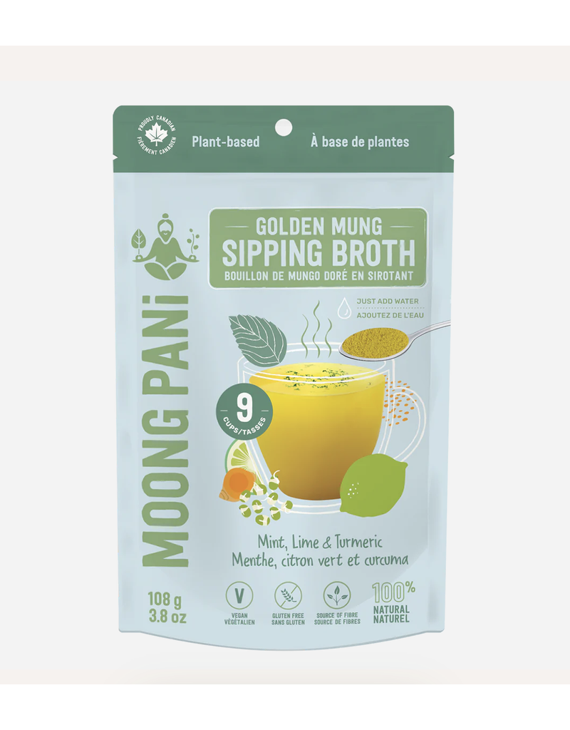 Moong Pani Moong Pani-Golden Broth with Mint, Lime, Turmeric and Mung Beans