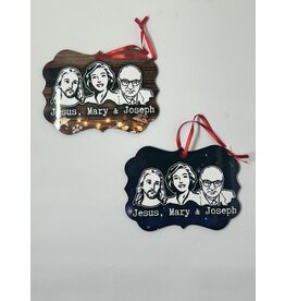 Crooked Arse Creations Jesus, Mary and Joseph Ornament