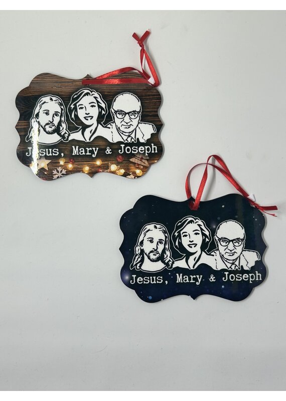 Crooked Arse Creations Jesus, Mary and Joseph Ornament