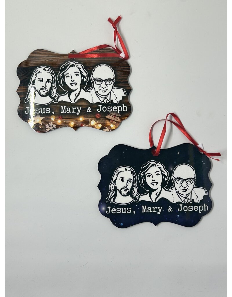 Crooked Arse Creations Jesus, Mary and Joseph Ornament