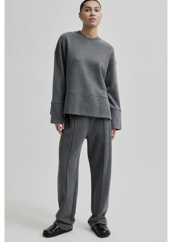 Second Female Abadell Sweat O-Neck-Dark Grey Melange
