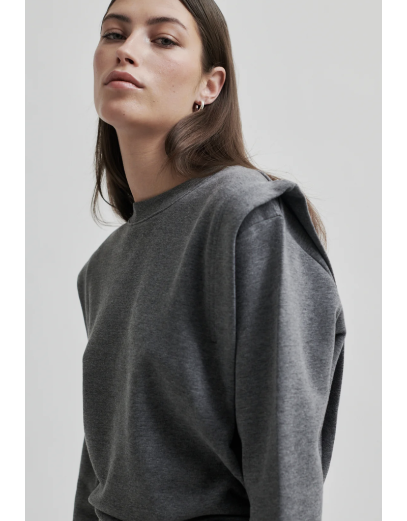 Second Female Abadell Sweat Dress-Dark Grey Melange