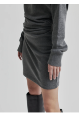Second Female Abadell Sweat Dress-Dark Grey Melange