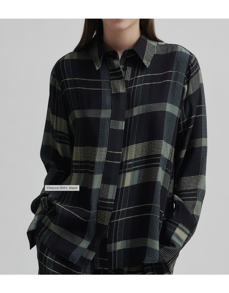 Second Female Checca Shirt-Black/Green Plaid